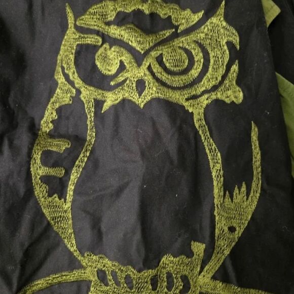 eShakti Owl Embellished Two Tone Poplin Dress - Picture 2 of 7